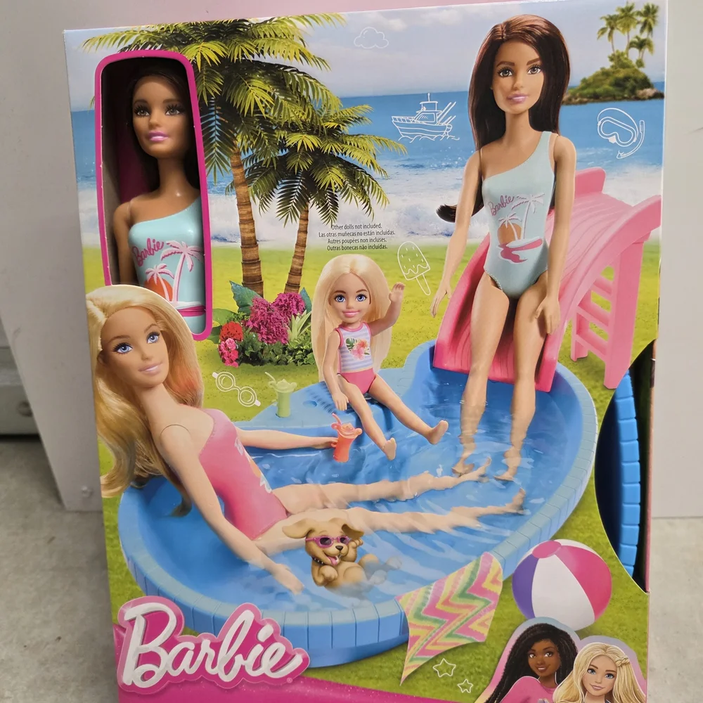 Barbie Swim Doll Playset with Pink and Light Blue Swimsuits - Picture 1 of 5